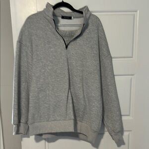 Gray Quarter-Zip Sweatshirt